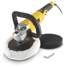 Winkelschleifer - POWERPLUS - 1200 W - Ø 180 mm - Inklusive 3 verschiedene Pad-Typen - Robuster U-förmiger Griff