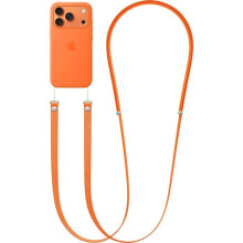 Apple Adjustable Crossbody Strap - Magnet Attachment - Orange - Stainless Steel, PET,Woven