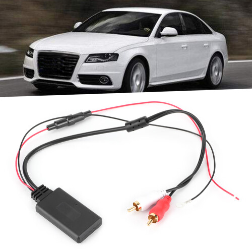 Universal Bluetooth AUX Receiver Module 2 RCA Car Audio Adapter Black