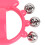 W209 Rose Red Hand Jingle Bell - Plastic Shaker 7