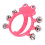W209 Rose Red Hand Jingle Bell - Plastic Shaker 11