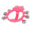 W209 Rose Red Hand Jingle Bell - Plastic Shaker 13