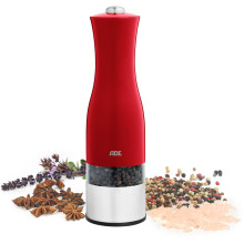 Moulin Poivre/Sel elektrisch - ADE - KÜCHENGERÄTE - Edelstahl/Kunststoff - H 22,5 cm - Inklusive 6 AAA-Batterien - Rot