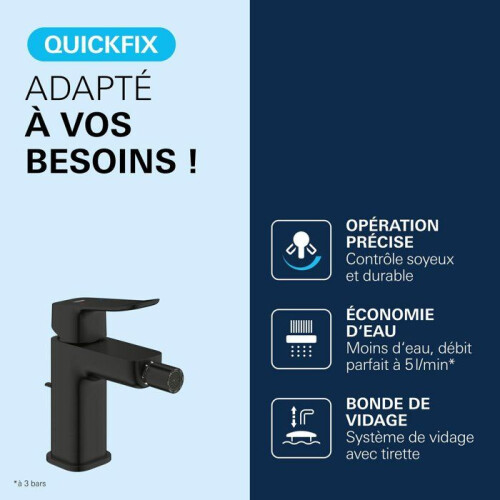 Grohe Bidetmischer - GROHE DICE - Matt Schwarz 2