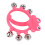 W209 Rose Red Hand Jingle Bell - Plastic Shaker 12