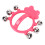 W209 Rose Red Hand Jingle Bell - Plastic Shaker 1