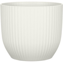 Runder Blumentopf - DEROMA - 231 - 10 L - Ø 27 cm - Weiß