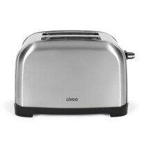 Toaster 2 Schlitze - LIVOO - DOD196 - 850 W - Einstellbarer Thermostat: 7 Stufen - Edelstahl