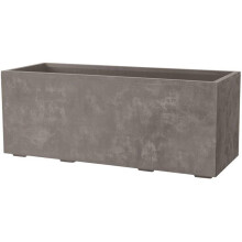 Rechteckiger Blumentopf - DEROMA - Millennium - 97 L - 99 cm - Mit Wasserreservoir und Rollen - Braun