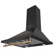 Wandhaube Retro Dekorativ - AMICA - OKC6212RA - 76/104 x 60 x 50 cm - Schwarz