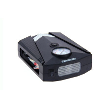 Mini-Kompressor 12V - PRÄZISIONSTEEL - 8 Bar - Presta- und Schrader-Düsen - Nadel - Länge 3m - 100 W - LED-Taschenlampe