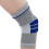 Sports Knee Support Brace Silicone Spring Protector, Dark Blue - L 10