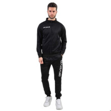 Fleece trainingspak - GIVOVA - Cuba - Zwart - Jas en broek - Volledige rits