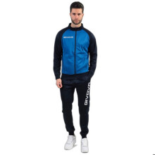Fleece trainingspak - GIVOVA - Cuba - Blauw - Jas en broek - Volledige rits