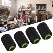 Black Polyester Embroidery Thread Spool 300m for Sewing & Quilting