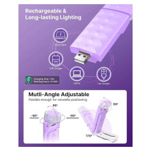 USB Rechargeable Book Light Long Lasting & Eye Caring 3 Colors Portable Bookmark Lamps for Book Lovers
