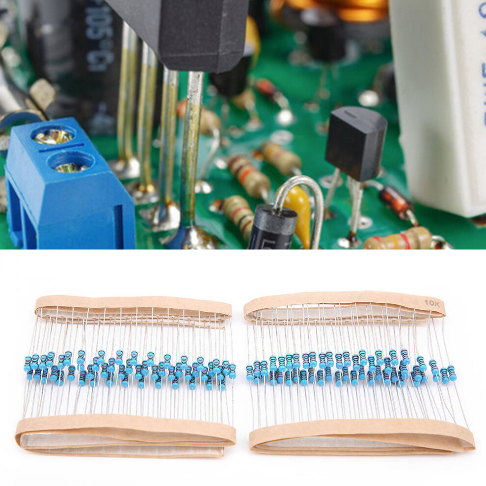 600Pcs 1/4W 1% Resistors Assortment Kit 1K/2K/3K/10K Ohm 9401392377915
