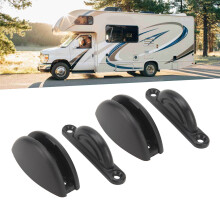 Nylon RV Door Retainer Kit Arc Shape for Camper Trailer Black
