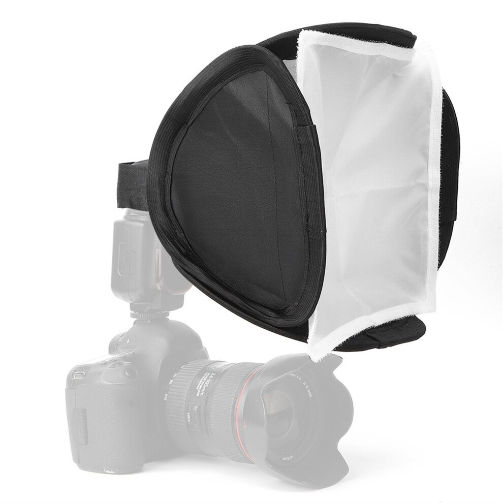 Portable 23Cm Plastic Softbox For Slr Camera Flash Fill Photography White/Light 6901388337648