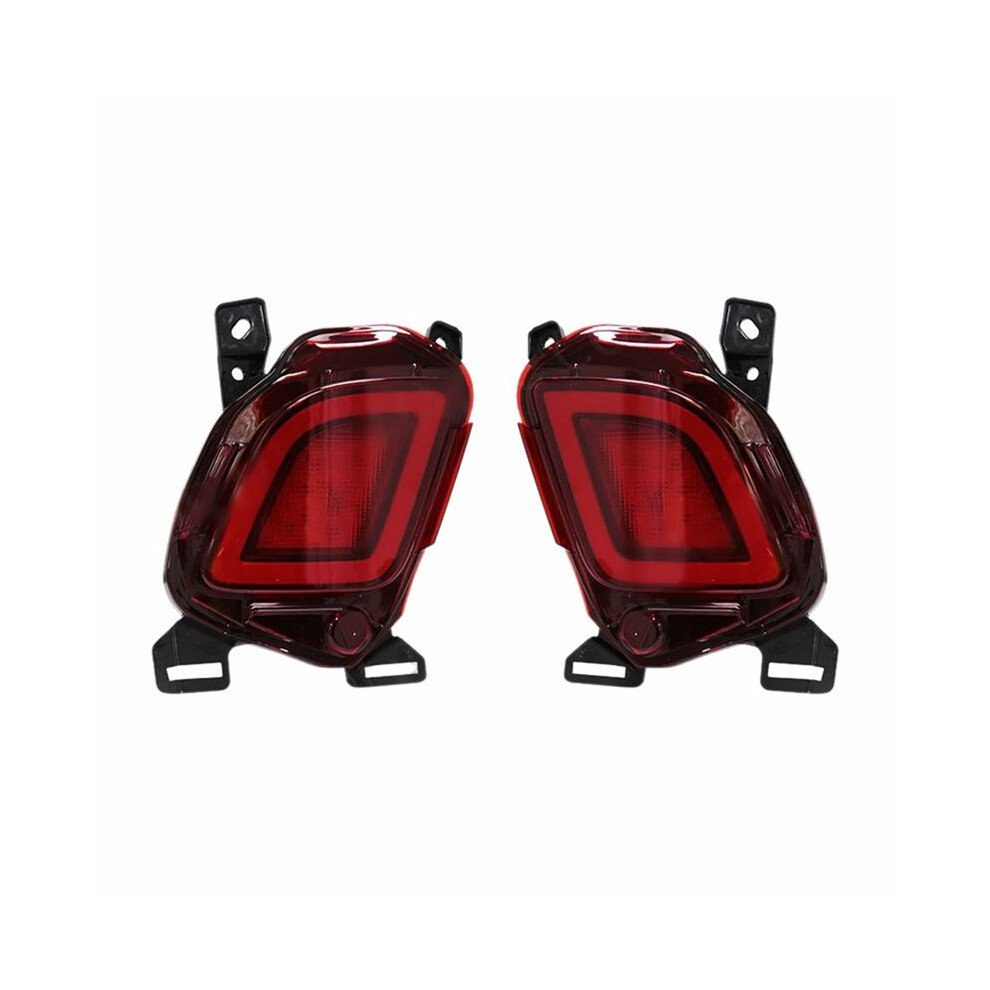 For Highlander 2015-2018 Rear Bumper Reflector S Led Fog Lamp Brake Turn Signal Light Tauoh