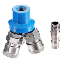 3 Way Quick Coupler Quick Connect Air Hose Splitter Universal Type Male Thread Swivel Air Compressor Fittingsld
