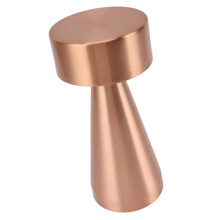 Portable LED Metal Table Lamp, Touch Sensor, 3 Color, 19.5cm, Rechargeable Rose Gold