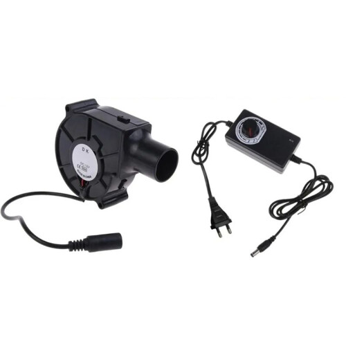EU Plug BBQ Fan Air Blower High Velocity Air Mover Quiet  Powered Fan Variable Speed Controller Picnic Barbecue Tool