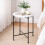 Modern Round Side Table White Marble Top & Metal Frame Bedside Table 7