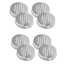8PCS 70MM Mason Jar Metal Grater Lid Grater Shredder Lid for Mason Jar Stainless Steel Wide Mason Jars with Lids