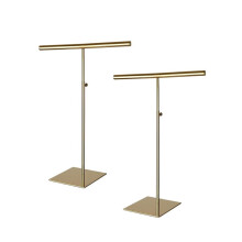 Necklace Holder Jewelry Stand Gold Polished Purse Display Stand 2Pcs Adjustable Height for Necklaces Bangles,Rings