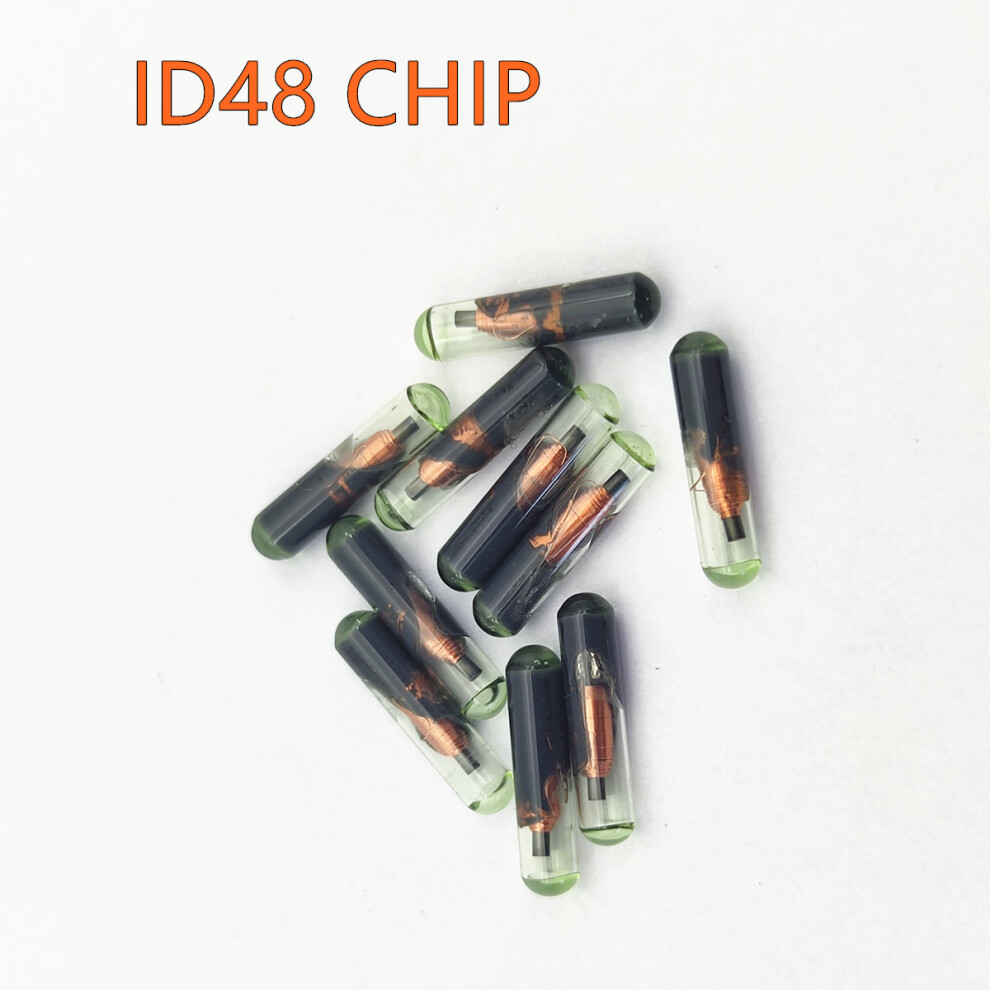 10/20/Pcs Aftermarket Id48 Id 48 Transponder Chip Car Key Chip Blank Oem Auto Transponder Chip Glass Id 48 Unlock Chip 6935161629835