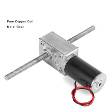 24V Double Shaft Gearbox Turbo Worm Motor M8 Thread, 290 RPM