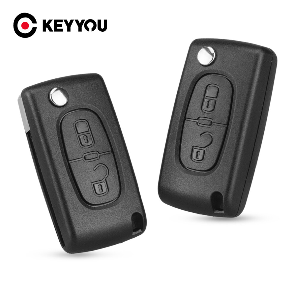 2 Buttons Flip Key Case Blank Shell With Groove For Peugeot 107 207 307 307S 308 407 607 2Bt Dkt0269 6935161637144