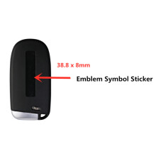 10PCs replacement remote car key DIY emblem logo sticker for Jeep Dodge Chrysler 2013-2018 car key