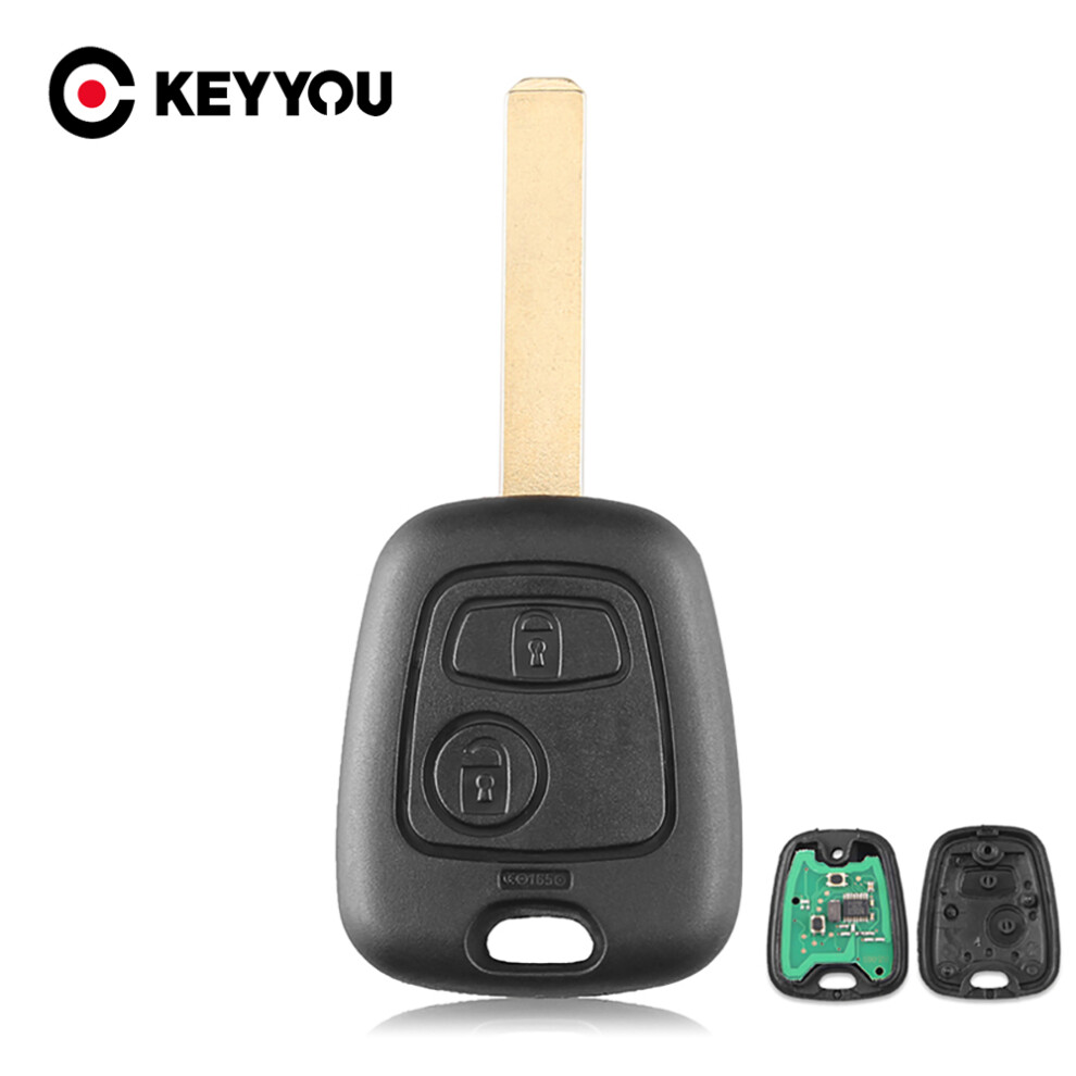 2 Buttons 433Mhz Remote Car Key Keyless For Peugeot 307 Citroen C1 C3 Car Key Va2 Blade With Pcf7961 Chip 6935161636840