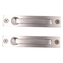 2Pcs Pocket Door Pull,304 Stainless Steel Pocket Door Handle with Screws, Door Hardware for Bathroom Closet Hallway