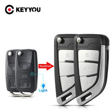 10PCS For Volkswagen Vw Jetta Golf Passat Beetle Skoda Seat Polo B5 Flip Car Remote Key Modified Folding Key Shell Case