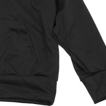 Felpa con collo alto e cappuccio nero da uomo a maniche lunghe, taglia L-XL, stile casual