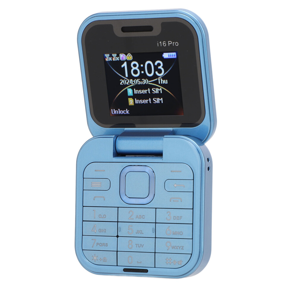 2G Flip Cell Phone For Seniors, 1.77" Screen, Dual Sim, Black 8741388341416