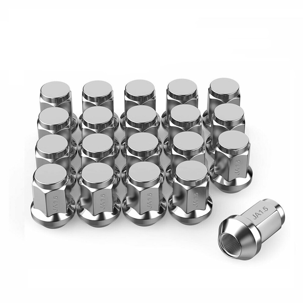 20Pcs Chrome Bulge Acorn Lug Nuts 12X1.5 For Ford Focus, Fusion 4221388341387