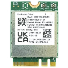 Placa de Rede Sem Fio E8BE WIFI AX1800 WIFI6 1800M RTL8852BE WLAN 802.11ax 5.2 M2-NGFF Dual-Band 2.4G+5G Wlan