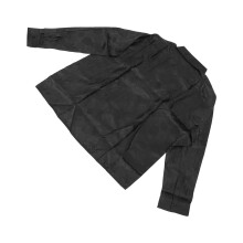 Camicia da uomo nera floreale a maniche lunghe, slim fit, taglia XXL, in materiale traspirante di cotone e tessuto misto