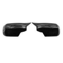 Car Gloss Black Ox Horn Rearview Side Mirror Cover for  3 Series E46 1998-2005 5 Series E39 1995-2004