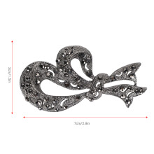 Vintage Alloy Rhinestones Brooch Pin for Clothes & Scarves 2036 Black