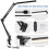 DeskLamp Adjustable Foldable Double Swing Arm Light Eye-Caring for Dormitory Study Office Architect Task Lamp Dimmable A 6