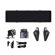 12 Inch Rearview Mirror Dash Cam Streaming Media Rearview Mirror 1080P Front Rear Left Right Blind Spot Assist Camera