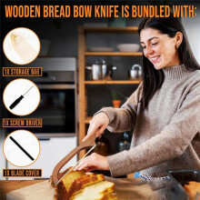 40 cm Großes Gezacktes Brotmesser Aus Edelstahl, Schneider für Selbstgebackenes Brot, Baguettes, Kuchen, Obst