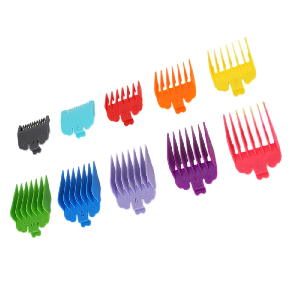 Light 10Pcs Hair Clipper Guide Combs Set For Electric Clippers Haircut Spare Parts