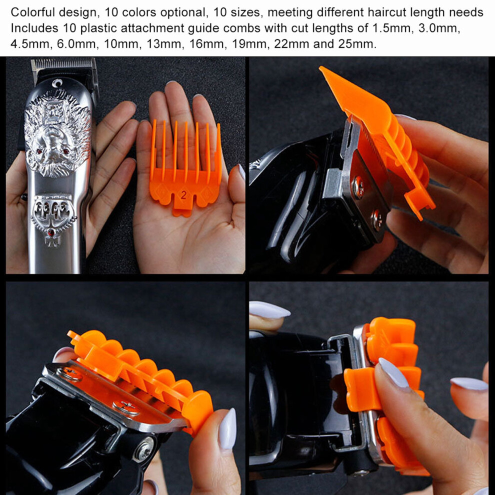 10pc Hair Clipper Comb Guide Set