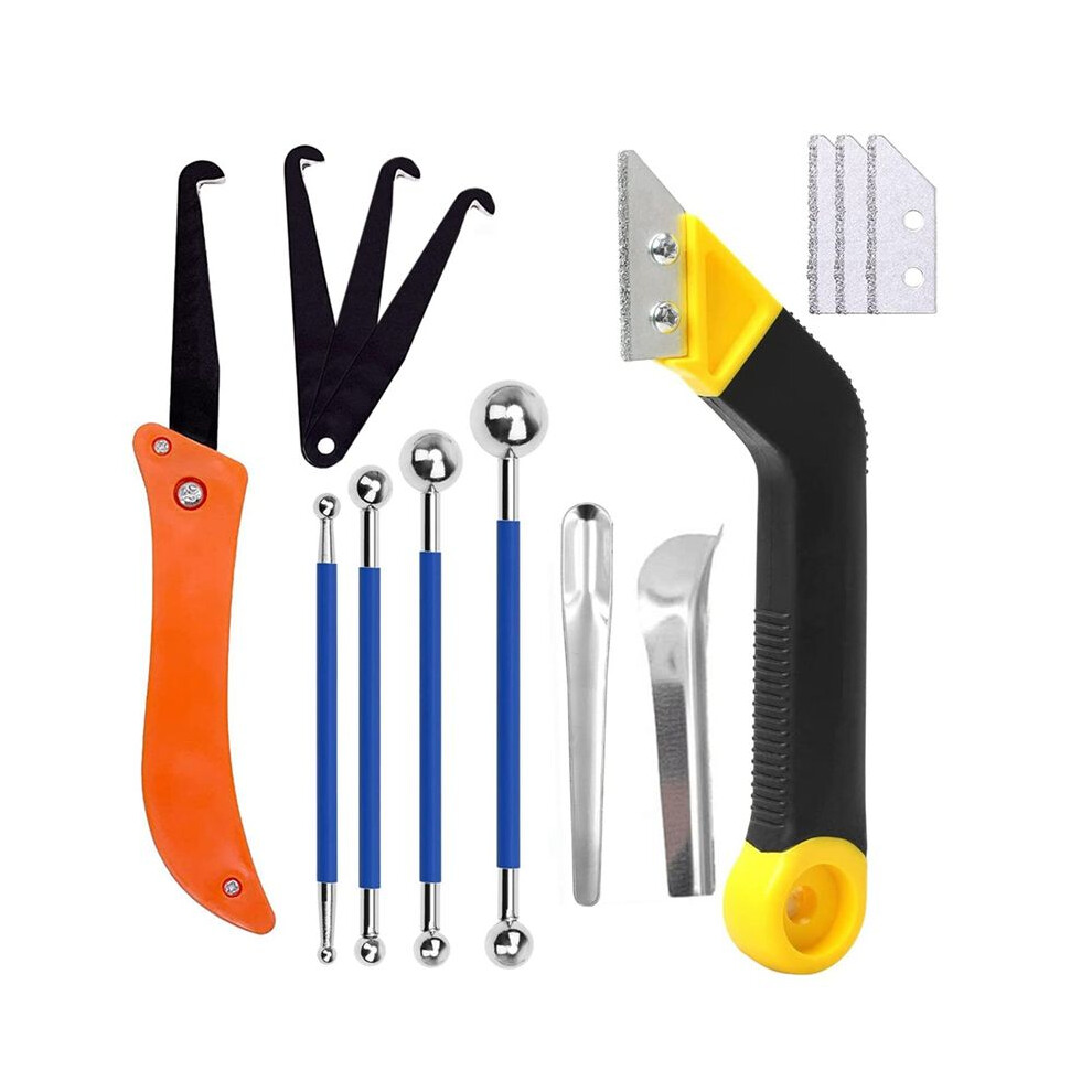 14Pcs Grout Removal Tool, Caulking Removal Tools Tile Grout Saw And Grout Hand Saw With 3 Pieces Extra Blades 4712497221269